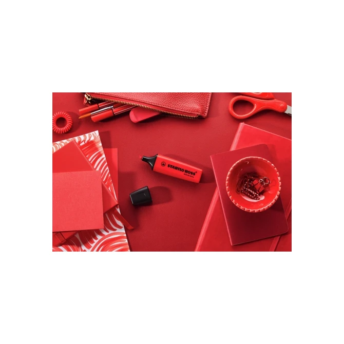 Markeerstift STABILO Boss 70/48 echt rood display à 15 stuks