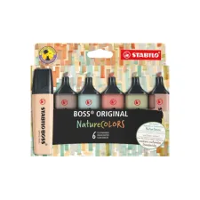 Markeerstift STABILO Boss 70/6 nature colors etui à 6 stuks