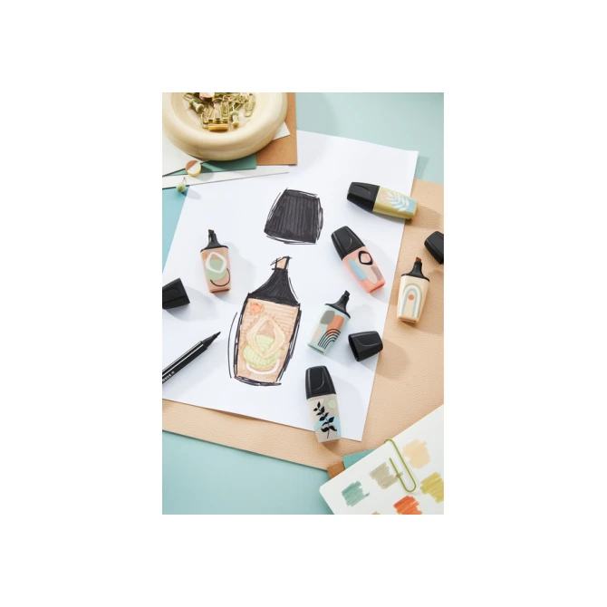 Markeerstift STABILO BOSS naturevibes assorti 6 stuks