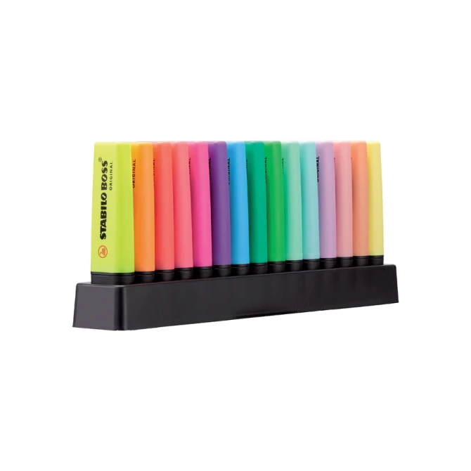 Markeerstift STABILO BOSS Original 70/15 assorti deskset à 15 stuks