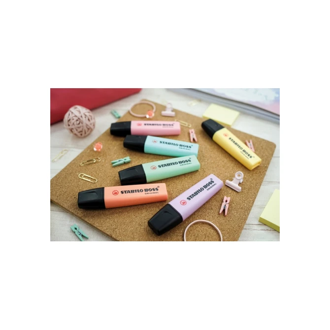 Markeerstift STABILO BOSS Original 70/56 roze blister à 1 stuk