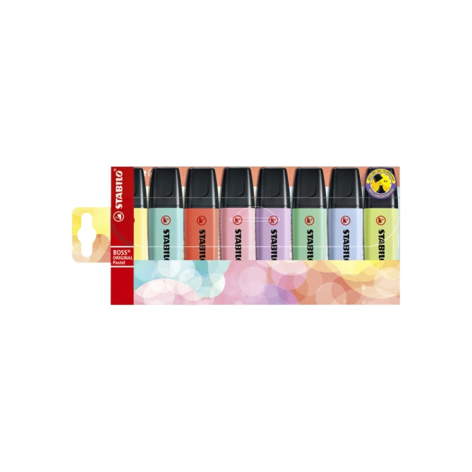 Markeerstift STABILO BOSS Original 70/8 pastel assorti etui à 8 stuks