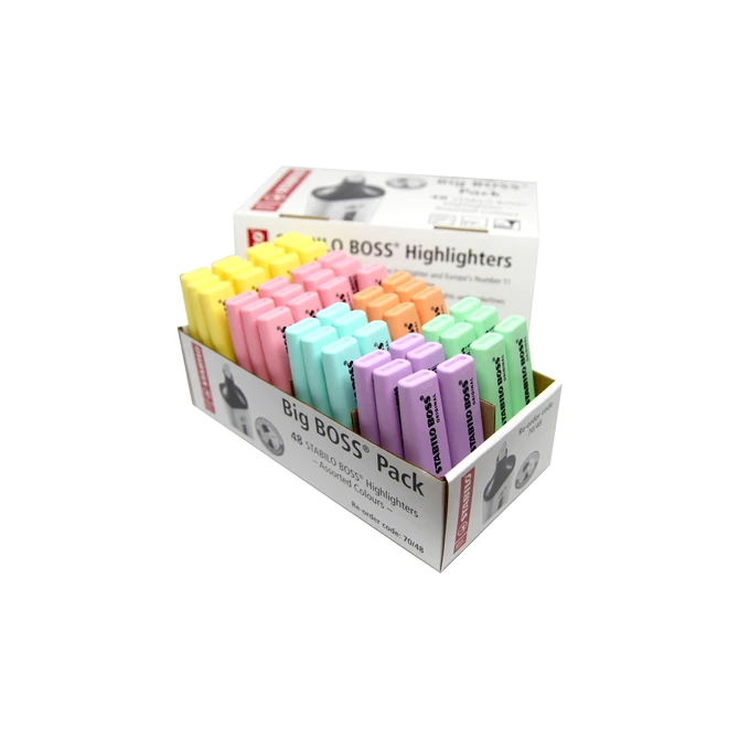 Markeerstift STABILO BOSS Original 70 ass pastel classpack à 48 stuks