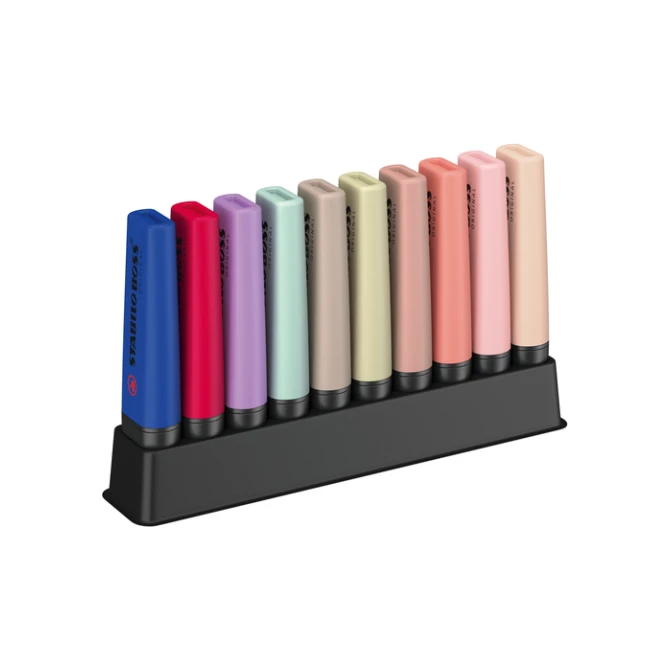 Markeerstift STABILO Boss Wildflower & Nature Colors ass deskset 10st
