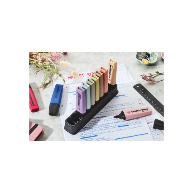 Markeerstift STABILO Boss Wildflower & Nature Colors ass deskset 10st