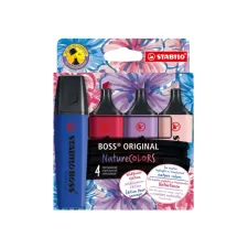 Markeerstift STABILO Boss Wildflower assorti 4 stuks