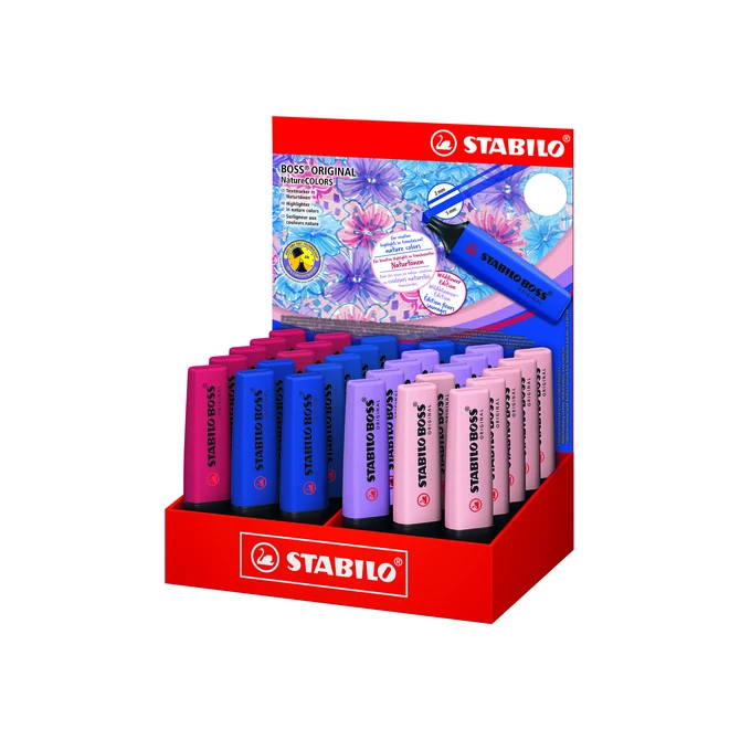 Markeerstift STABILO Boss Wildflower display groot assorti