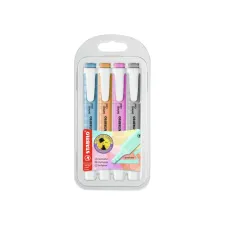 Markeerstift STABILO Swing cool 275/4 pastel assorti etui à 4 stuks