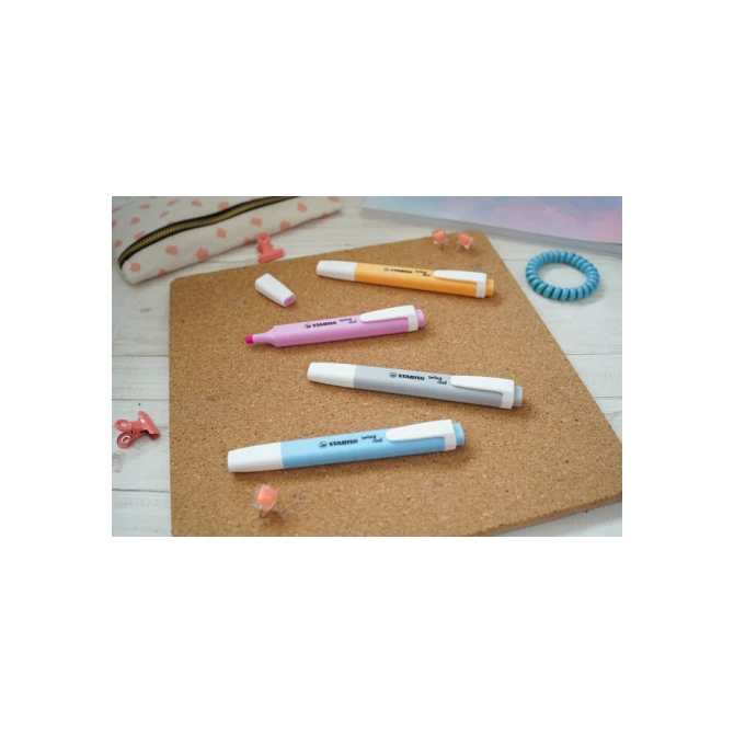Markeerstift STABILO Swing cool 275/4 pastel assorti etui à 4 stuks