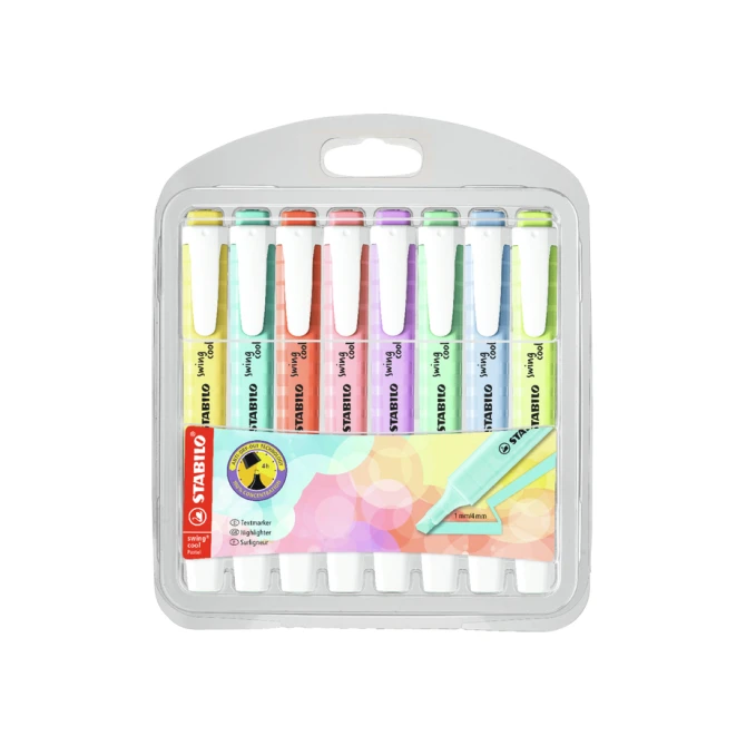 Markeerstift STABILO Swing cool 275/8 assorti etui à 8 stuks