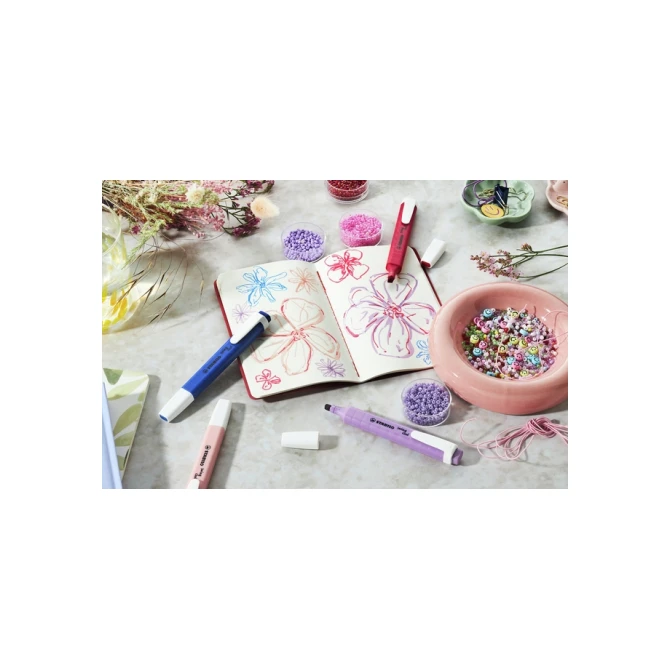 Markeerstift STABILO Swing cool 275/8 pastel assorti etui à 8 stuks