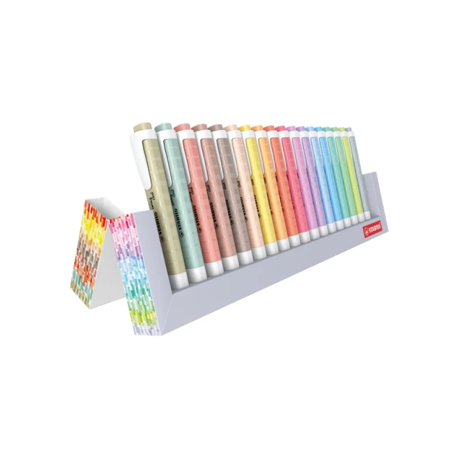 Markeerstift STABILO Swing cool nature colors deskset 18 stuks