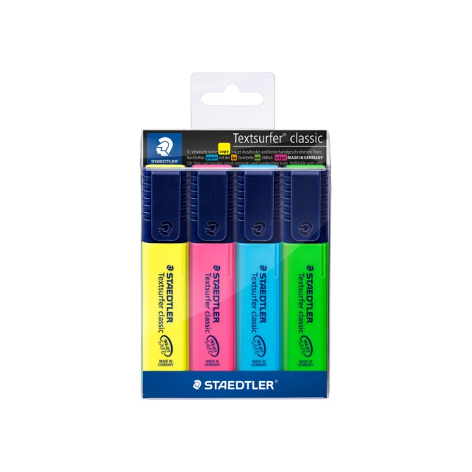 Markeerstift Staedtler 364 Textsurfer assorti 4 stuks