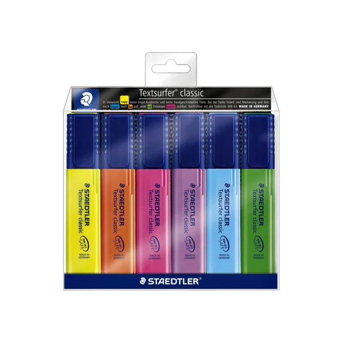 Markeerstift Staedtler 364 Textsurfer assorti 6 stuks
