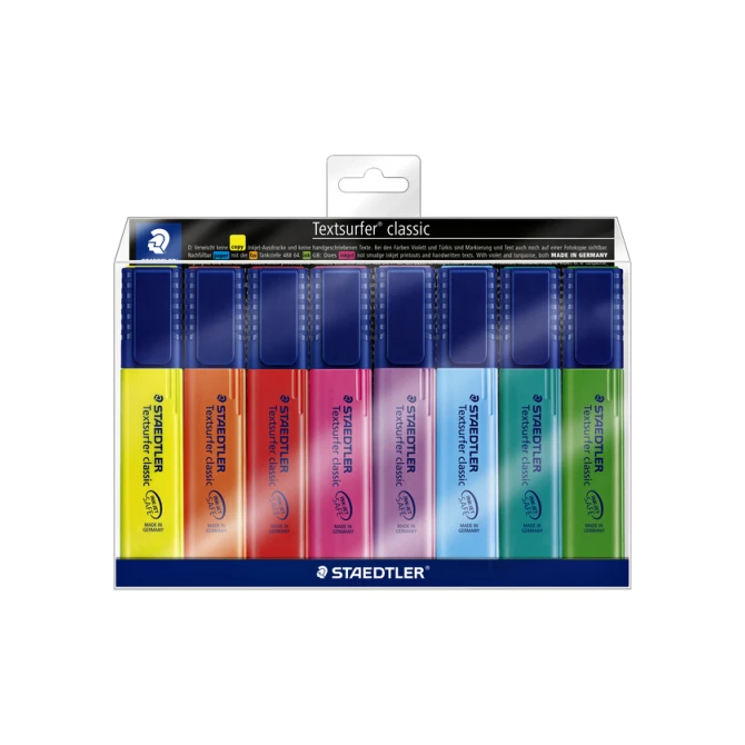 Markeerstift Staedtler 364 Textsurfer assorti 8 stuks