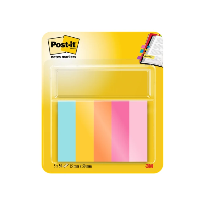 Markeerstrook Post-it 670 15x50mm Beachside 5 stuks