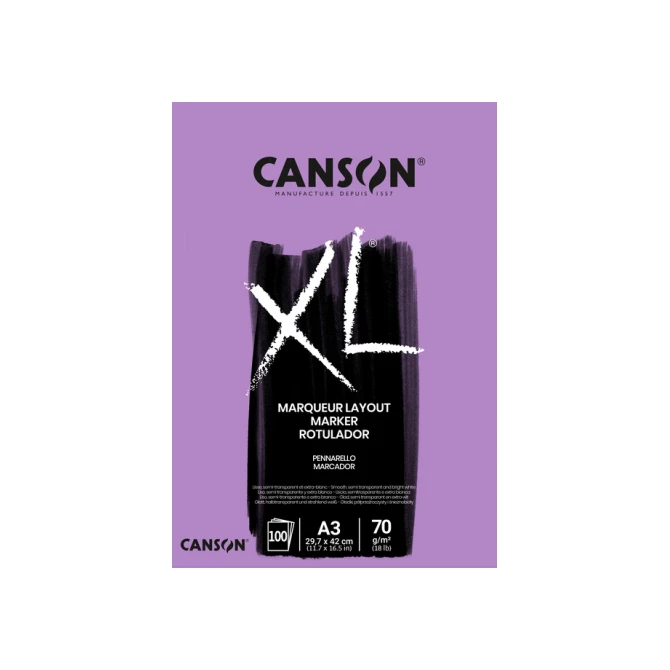 Markerpapier Canson XL Marker 100vel 70gr A3 extra wit