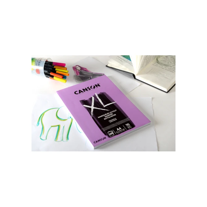 Markerpapier Canson XL Marker 100vel 70gr A3 extra wit