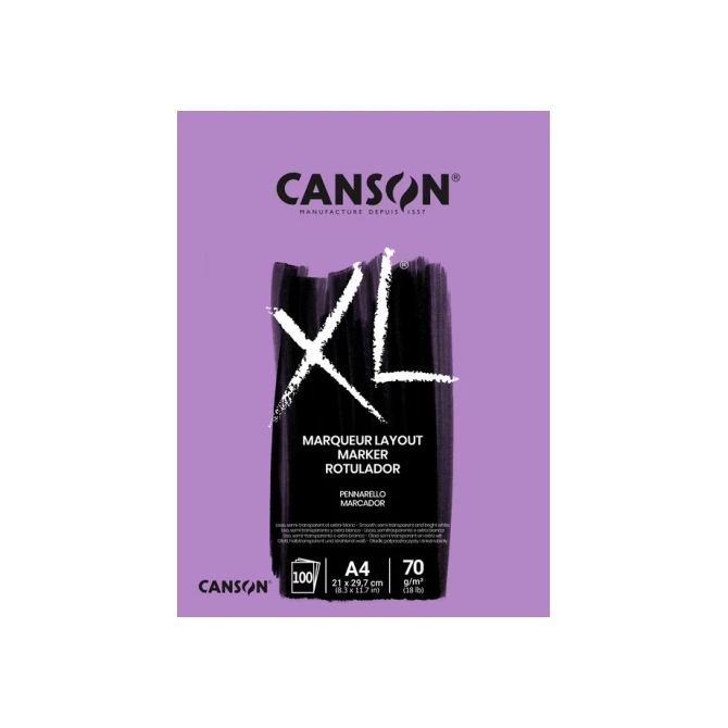 Markerpapier Canson XL Marker 100vel 70gr A4 extra wit