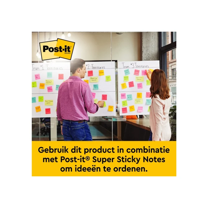 Meeting chart Post-it 563R Super Sticky 50,8x58,4cm met tafelstandaard wit 20 vel