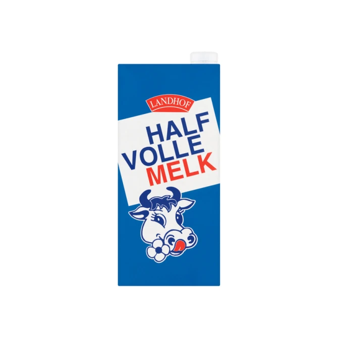 Melk Landhof halfvol houdbaar pak 1 liter