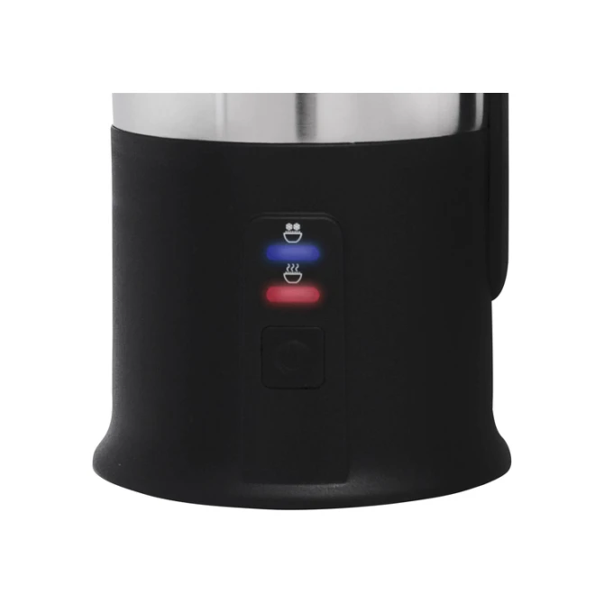 Melkopschuimer Inventum 240ml zwart met rvs