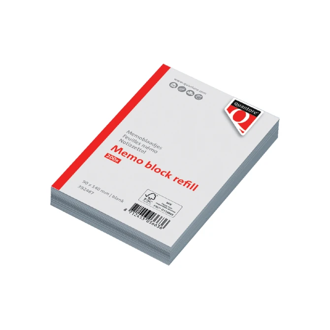 Memoblaadjes Quantore losbladig 140x90x20mm 200 vel