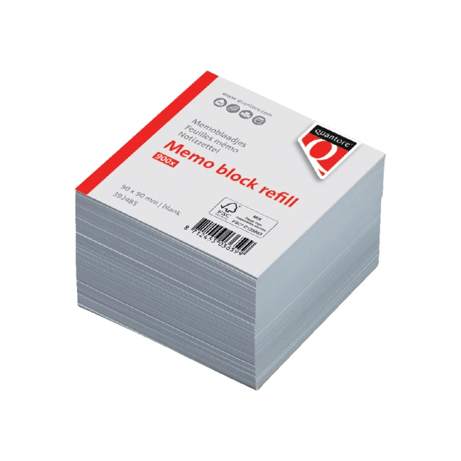 Memoblaadjes Quantore losbladig 90x90x90mm 900 vel
