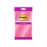 Memoblok 3M Post-it 4645 Super Sticky 101x152mm lijn roze