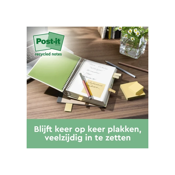 Memoblok 3M Post-it 622 RSS3CY 47,6x47,6mm geel 3 stuks