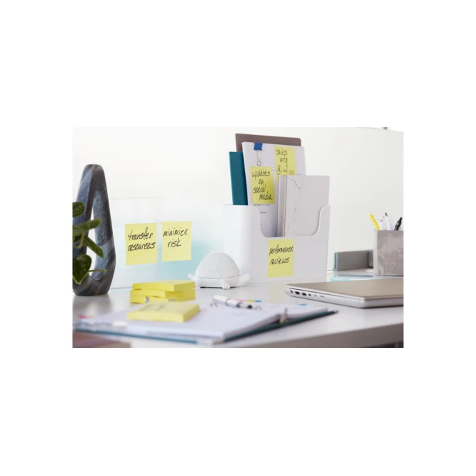 Memoblok 3M Post-it 622 Super Sticky 47.6x47.6mm geel 21 + 3 gratis