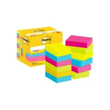 Memoblok 3M Post-it 653 38x51mm neon assorti kleur 12 stuks