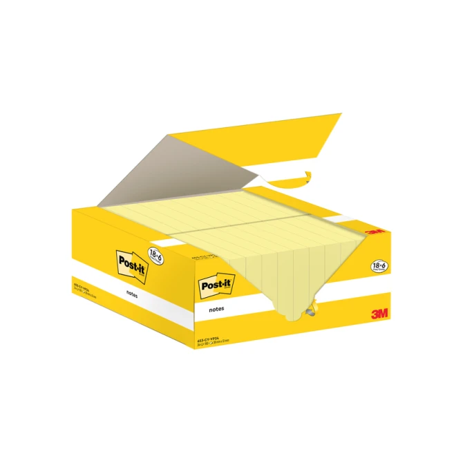 Memoblok 3M Post-it 653-CY 38mmx51mm geel voordeelpak