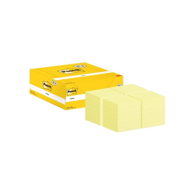 Memoblok 3M Post-it 653-CY 38mmx51mm geel voordeelpak