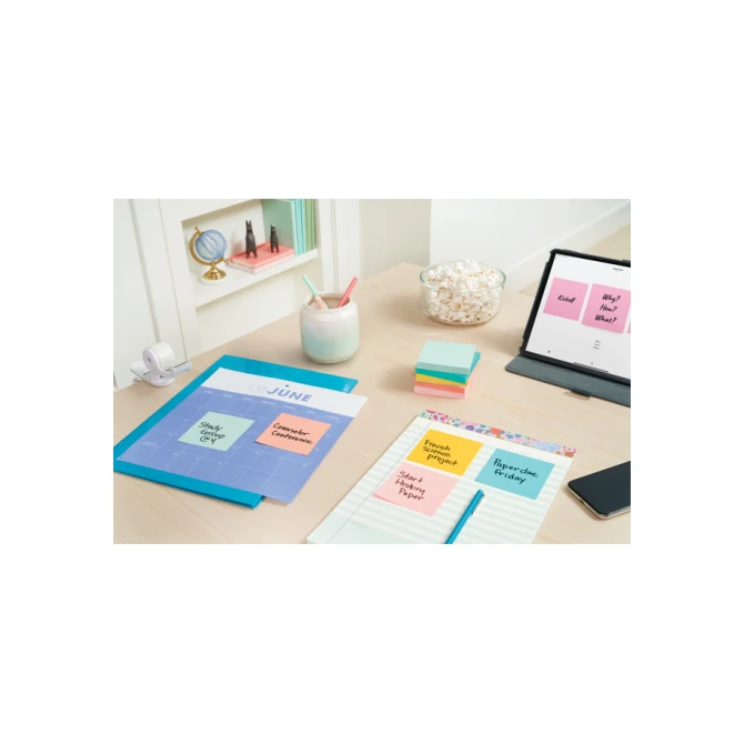 Memoblok 3M Post-it 654 76x76mm Beachside Colour 6 stuks