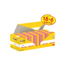 Memoblok 3M Post-it 654-COL 76x76mm kleur ass voordeelpak