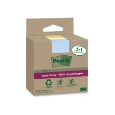 Memoblok 3M Post-it 654 RSSCOL 76x76mm assorti kleur 3+1 gratis
