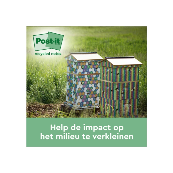Memoblok 3M Post-it 654 RSSCOL 76x76mm geel 3+1 gratis