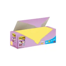 Memoblok 3M Post-it 654-SSCY Super Sticky 76x76mm geel voordeelpak