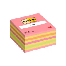 Memoblok Post-it 2028 76x76mm kubus neon kleuren