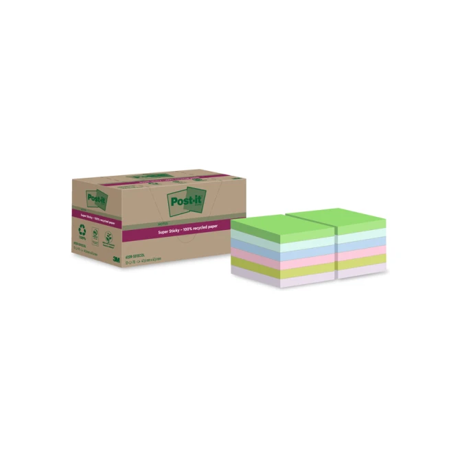 Memoblok Post-it 622 RSS12COL 47,6x47,6mm colour 12 stuks