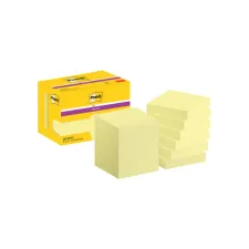 Memoblok Post-it 622 Super Sticky 47,6x47,6mm geel 12 stuks
