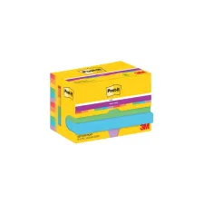 Memoblok Post-it 622 Super Sticky 47,6x47,6mm Playful 12 stuks