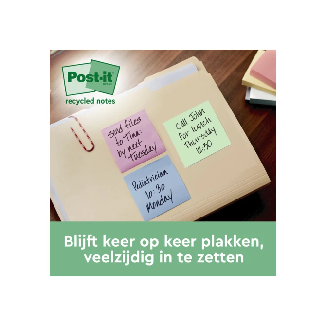 Memoblok Post-it 653-1RPT 38x51mm rainbow pastel 24 stuks