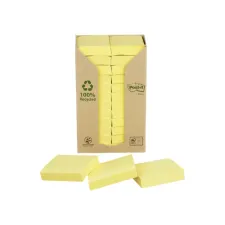 Memoblok Post-it 653 38x51mm recycled geel 24 stuks