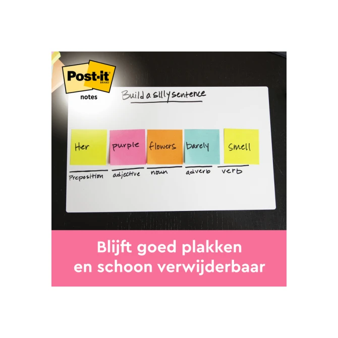 Memoblok Post-it 654 76x76mm neon groen 100 vel