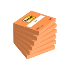 Memoblok Post-it 654 76x76mm oranje 100 vel