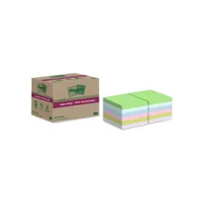 Memoblok Post-it 654 RSS12COL 76x76mm recycled colour notes pastel 12 stuks