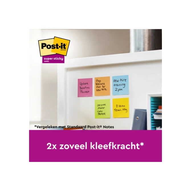Memoblok Post-it 654 RSS12COL 76x76mm recycled colour notes pastel 12 stuks