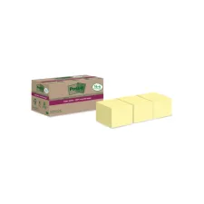 Memoblok Post-it 654 RSS12CY 76x76mm geel 14+4 gratis